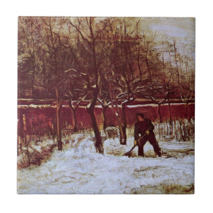 Parsonage Garden at Nuenen by Vincent van Gogh Tile