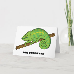 Parson's chameleon illustration card