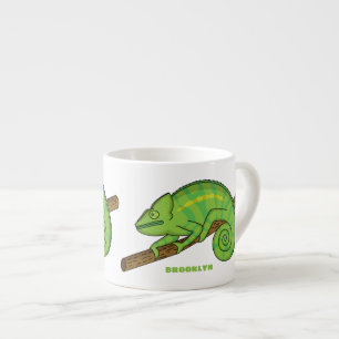 Parson's chameleon illustration espresso cup