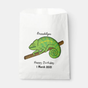 Parson's chameleon illustration favour bag