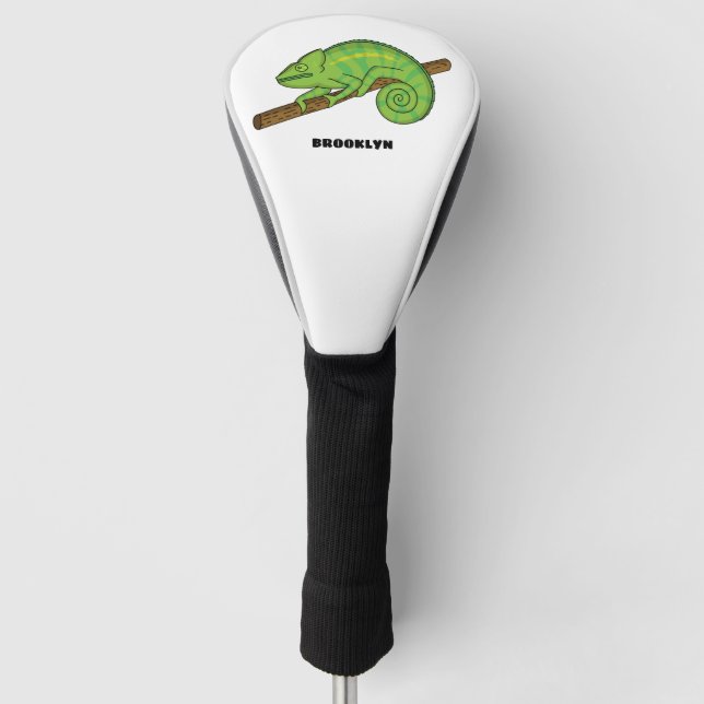 Parson's chameleon illustration golf head cover (Front)