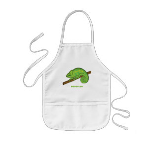 Parson's chameleon illustration  kids apron