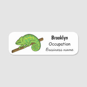 Parson's chameleon illustration name tag