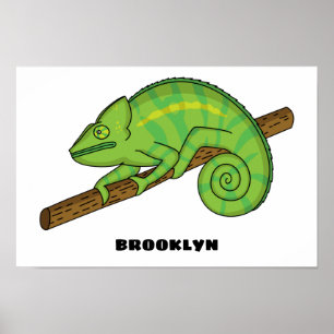 Parson's chameleon illustration  poster