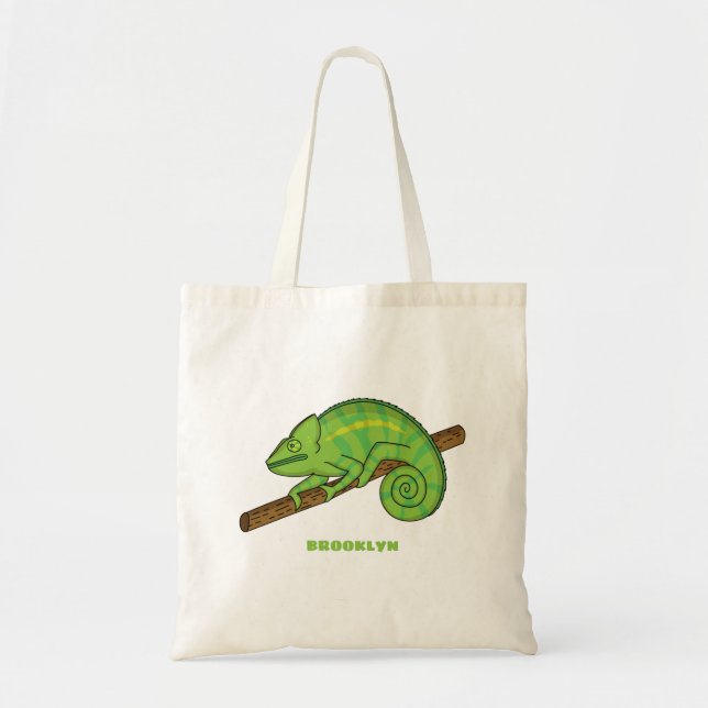 Parson's chameleon illustration  tote bag (Front)