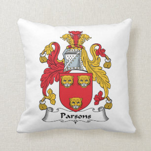 Parsons Family Crest Throw Pillow