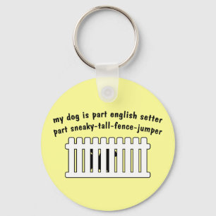 Part English Setter Part Fence-Jumper Keychain