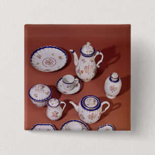 Part of a Worcester monogrammed tea service 2 Inch Square Button