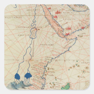 Part of Africa Atlas of the World Square Sticker