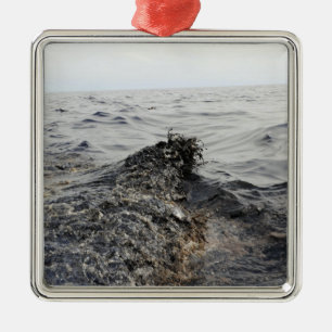 Part of an oil slick in the Gulf of Mexico Metal Ornament