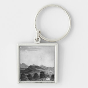Part of British Army forming before Port Louis Keychain