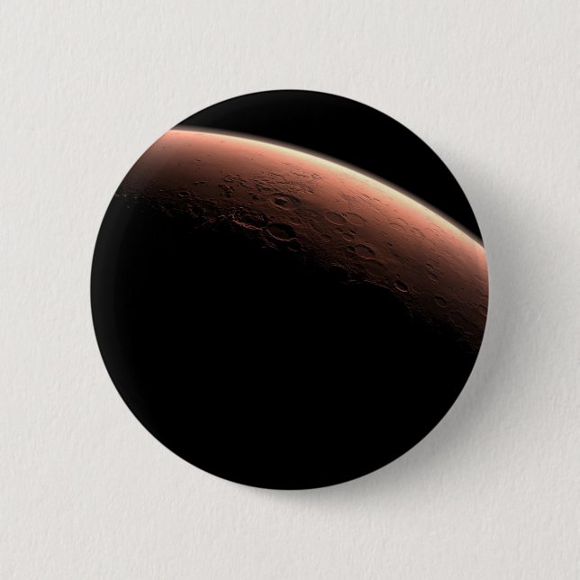 Part Of Mars At The Boundary Of Light And Dark. 2 Inch Round Button (Front)