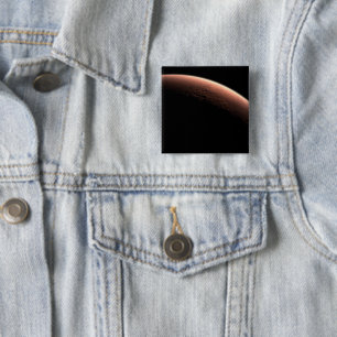 Part Of Mars At The Boundary Of Light And Dark. 2 Inch Square Button