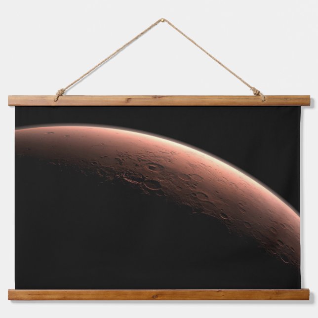 Part Of Mars At The Boundary Of Light And Dark. Hanging Tapestry (Front)