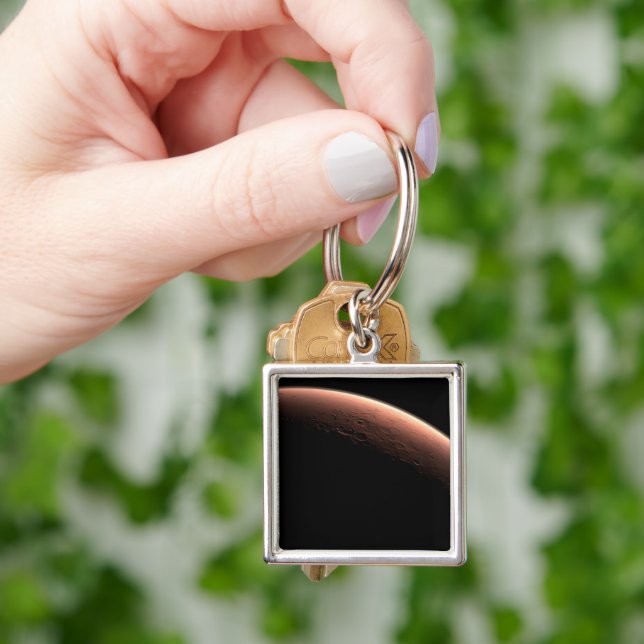 Part Of Mars At The Boundary Of Light And Dark. Keychain (Hand)