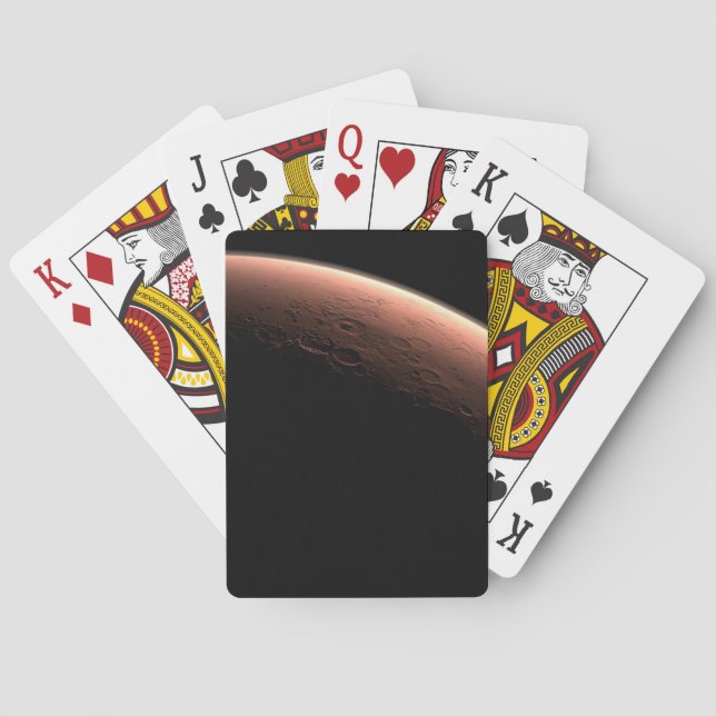 Part Of Mars At The Boundary Of Light And Dark. Playing Cards (Back)