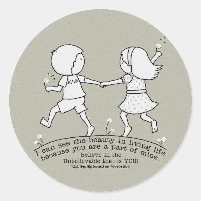 Part of My Life Classic Round Sticker (Front)