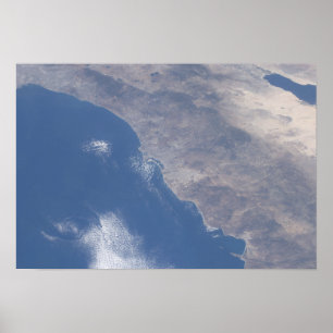 Part of southern California as seen from space Poster