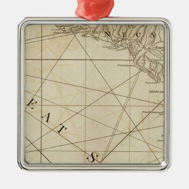 Part of the provinces of Costa Rica and Nicaragua Metal Ornament (Front)