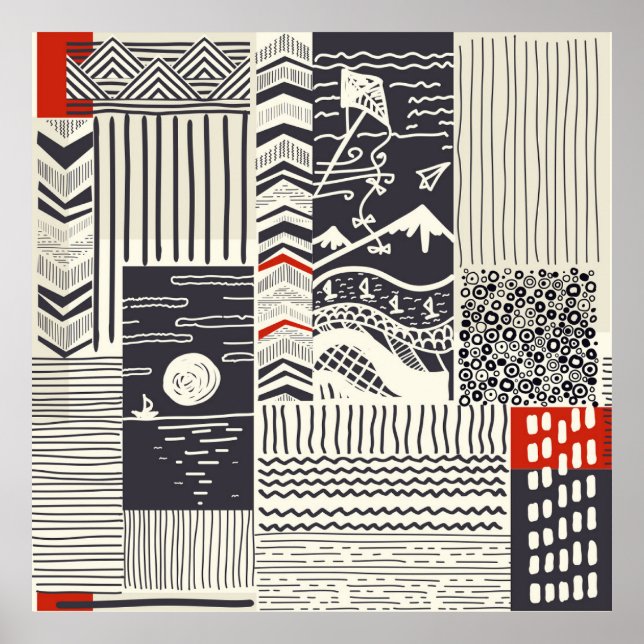 Part of wood with peeled green paint,  abstract te poster (Front)