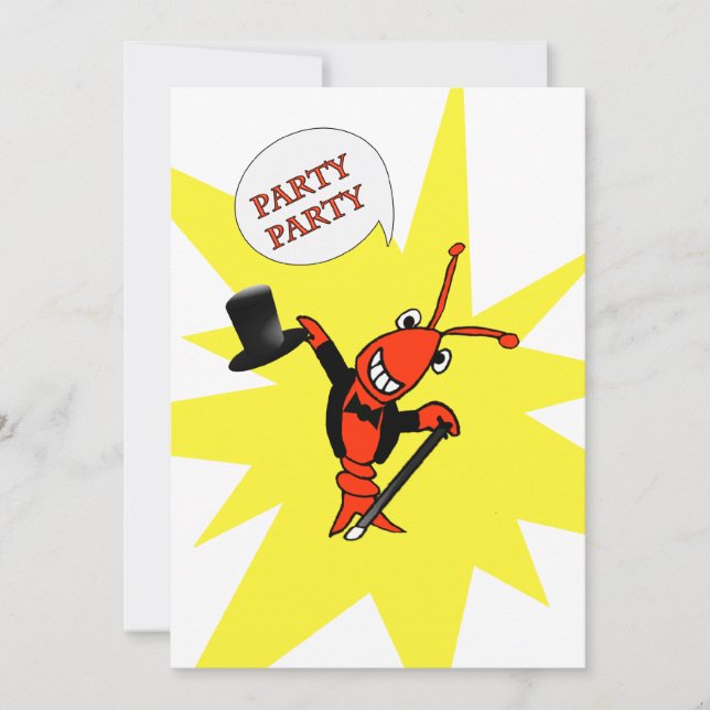 Part Party Crawfish/Lobster Invitations (Front)