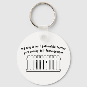 Part Patterdale Terrier Part Fence-Jumper Keychain