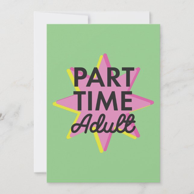 Part-time Adult Announcement (Front)