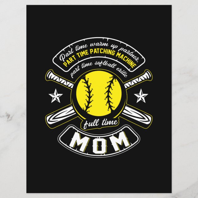 Part Time Patching Machine Full Time Mom Baseball (Front)
