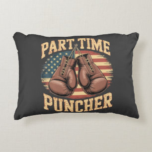 Part Time Puncher Boxing Gloves Accent Pillow