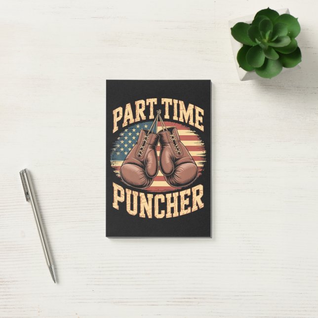 Part Time Puncher Boxing Gloves Post-it Notes (Office)
