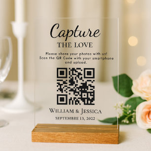 Partage de photos de mariage avec code QR