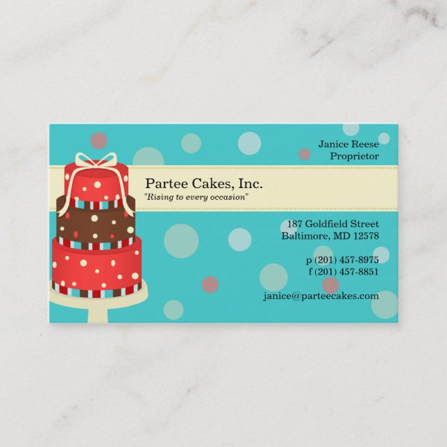 Partee durcit le carte de visite de boulangerie (Devant)
