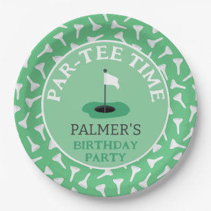 Partee Time Golfing Birthday Party Paper Plate