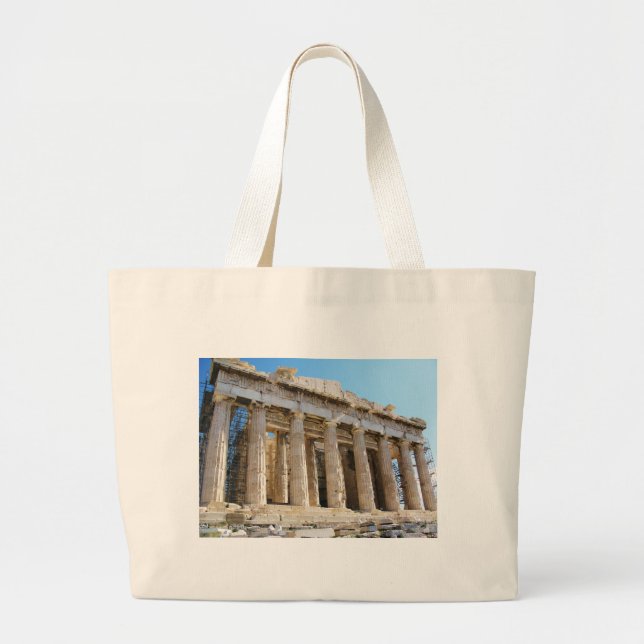Parthenon, Acropolis Athens Large Tote Bag (Front)