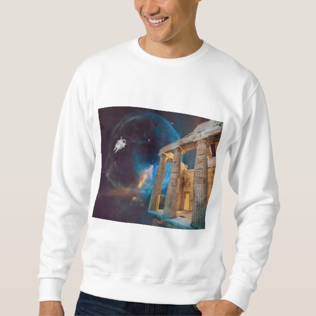 Parthenon Acropolis Greece Meets Space Sweatshirt (Front)