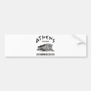 Parthenon - Athens - Greek (black) Bumper Sticker