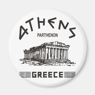 Parthenon - Athens - Greek (black) Magnet