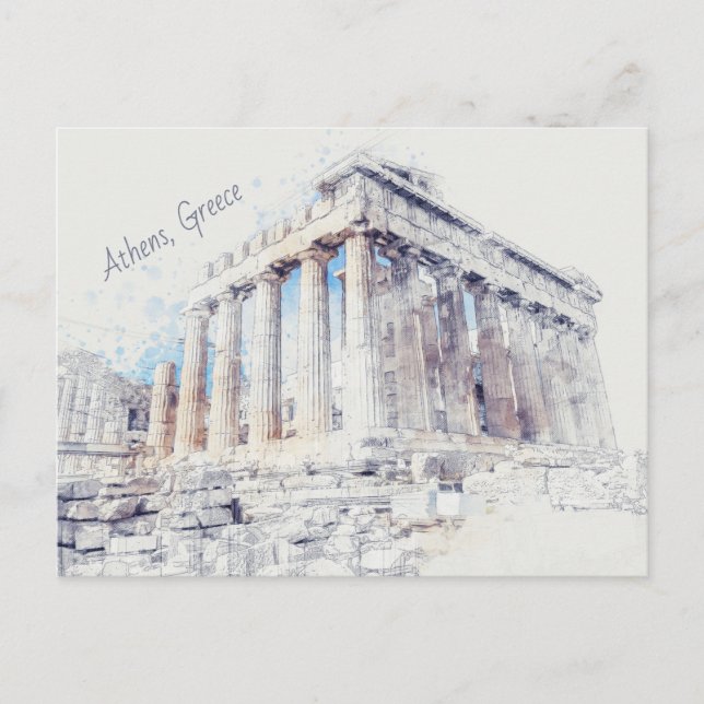 Parthenon Postcard – Ancient Athens Greece (Front)