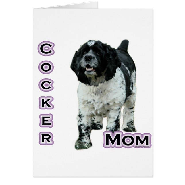 Parti Cocker Spaniel Mom; Mom of Cocker Spaniel (Front)