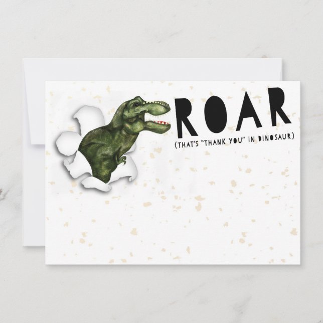 Parti Crasher Dinosaur Merci Notes (Devant)