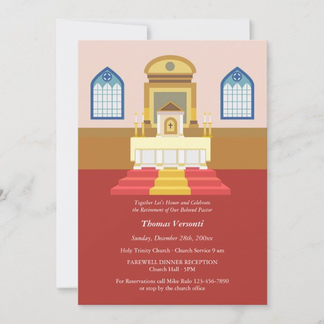Parti de retraite pour invitation du pasteur (Devant)