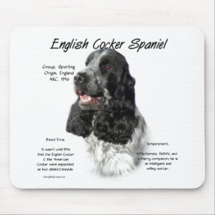 Parti English Cocker Spaniel History Mouse Pad