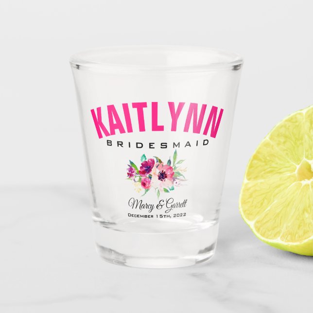 PARTI MARITIME BRIDESMAID PERSONNALISÉ TIRE VERRE (Devant)
