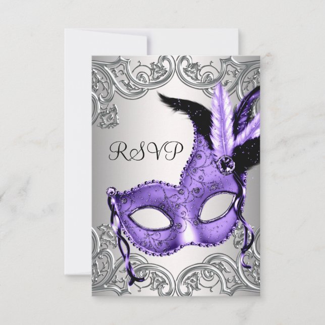 Parti masquade violet RSVP (Devant)