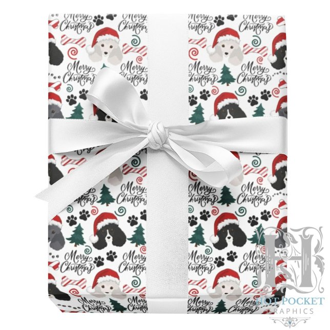 Parti Poodle Christmas Wrapping Paper (Creator Uploaded)