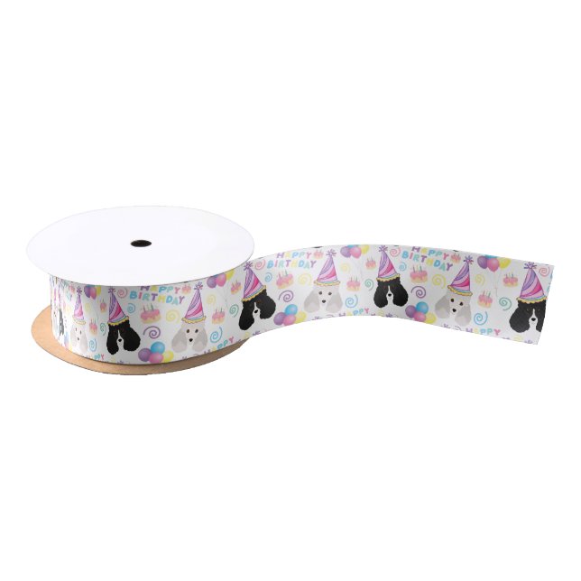 Parti Poodle Satin Ribbon (Spool)