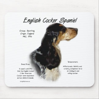 Parti Roan English Cocker Spaniel History Mouse Pad