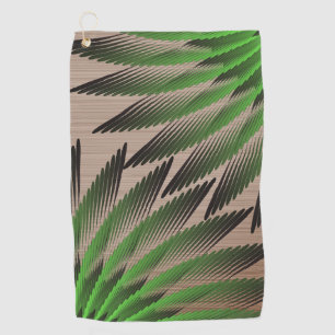 Partial Green Ferns Golf Towel