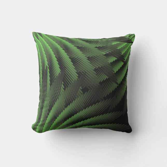 Partial Green Ferns Outdoor Pillow (Front)