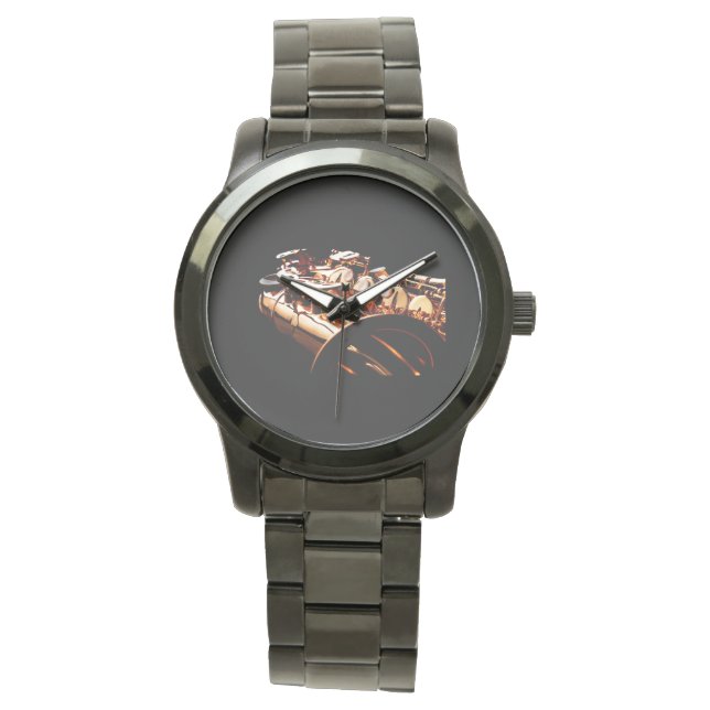 Partial Image of a Saxophone on a Watch (Front)